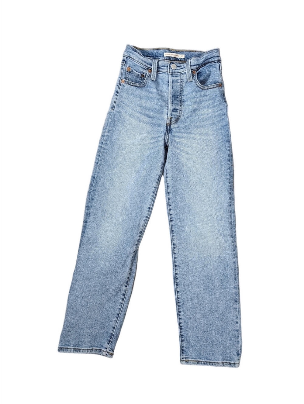 Levi's Women's Jeans Ribcage Straight Ankle Size 23 L27 Blue Cotton Blend - Picture 14 of 14